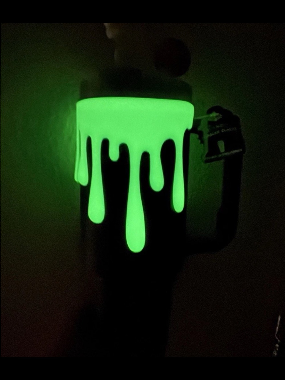 Stanley Halloween Quencher 40 oz + Glow in the Dark Slime Sleeve & Straw Toppers - Picture 6 of 6